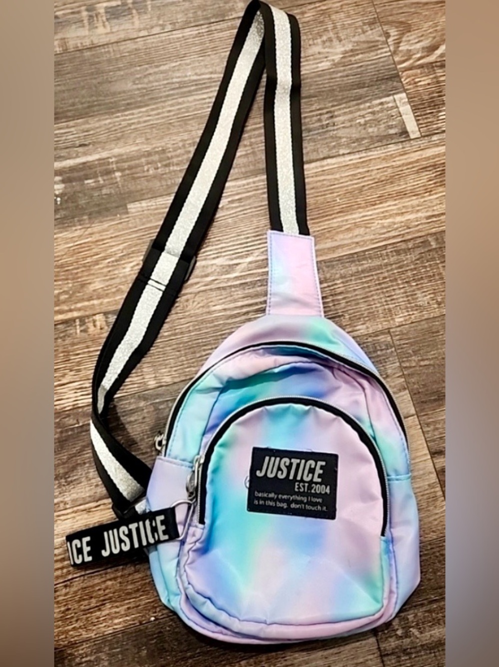 Justice Pastel Tie Dye Mini Sling Backpack